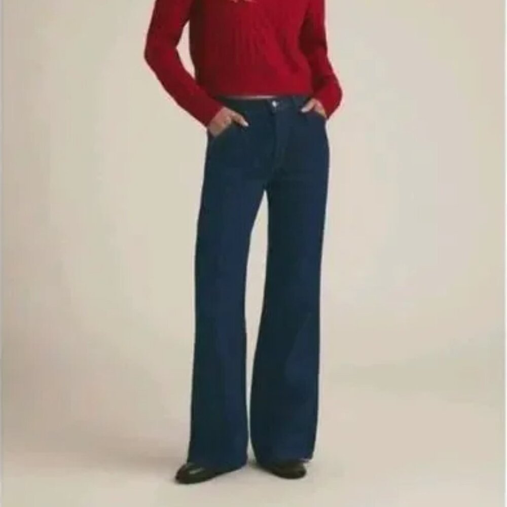 FAVORITE DAUGHTER OLYMPIA LOW SLUNG FLARE JEANS - Sz 24 - EUC